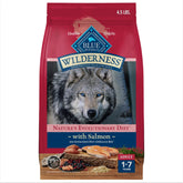 Blue Buffalo Wilderness salmon-first-ingredient close-up showing real protein for active dogs