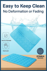 Blue Cooling Mat & Sleeping Pad water absorption keeps surfaces dry during use