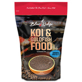 Blue Ridge Koi Food floating pellets for easy digestion in koi and goldfish
