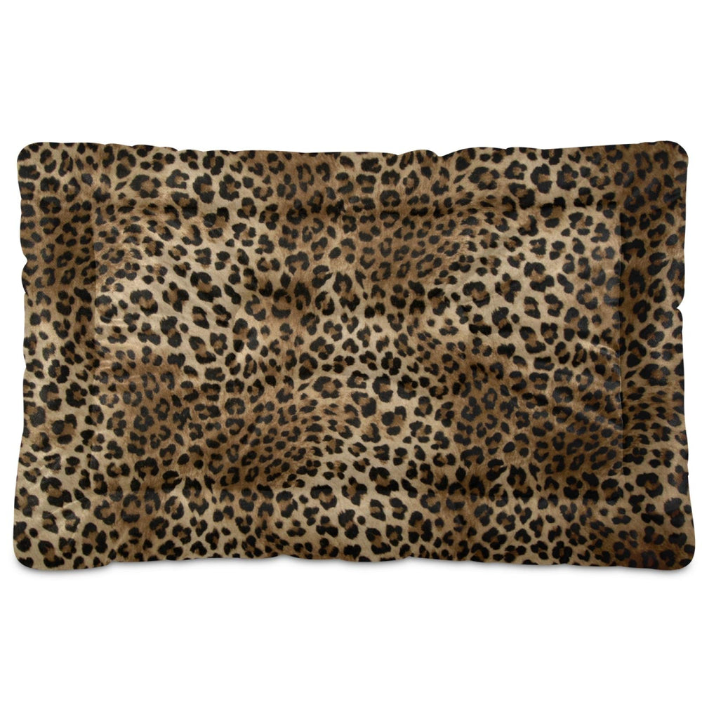 Blueangle Vintage Leopard Bed full-36x24 keeps pets cozy lounging.