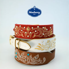 Blueberry Pet adjustable-buckle collar ensures secure fit for active dogs.