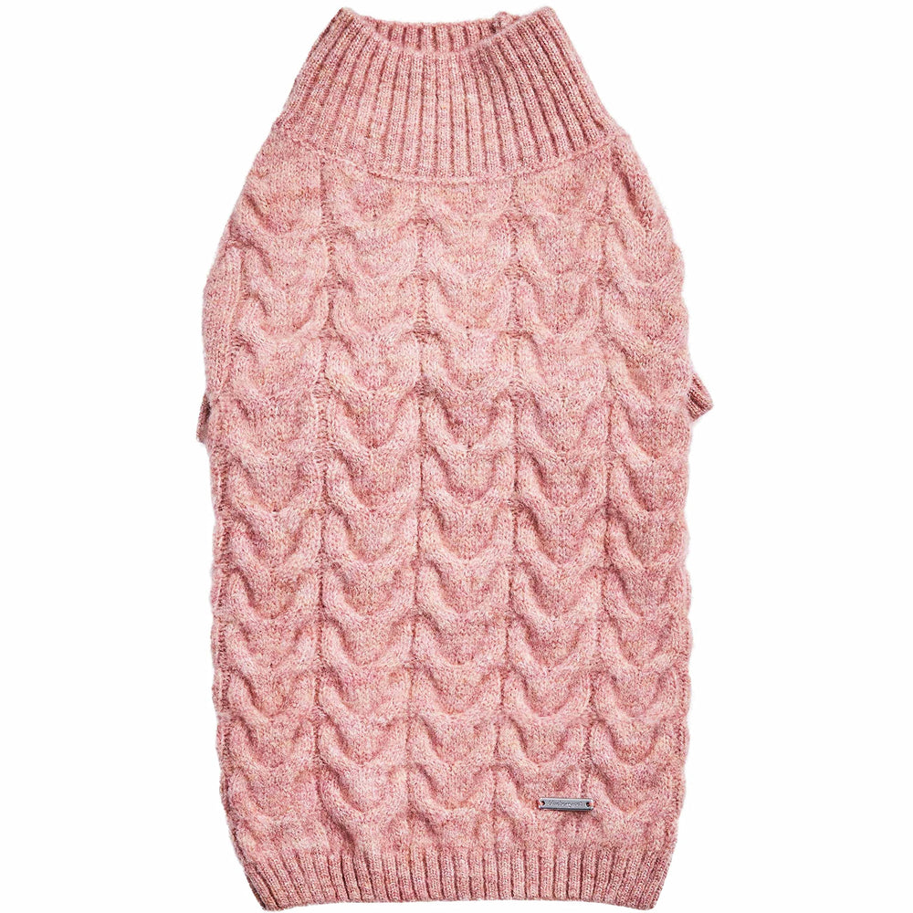 Blueberry Pet classic fuzzy-knit pullover rainbow pink back length 16 for cozy outdoor wear