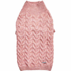 Blueberry Pet classic fuzzy-knit pullover rainbow pink back length 16 for cozy outdoor wear