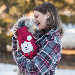 Blueberry Pet dog sweatshirt turtleneck neck detail provides extra warmth and coverage.