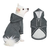 Blueberry Pet hoodie charcoal front view highlighting soft cotton blend warmth for chilly walks