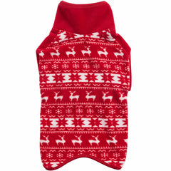 Blueberry Pet Ugly Christmas Reindeer Sweater front view for festive photos