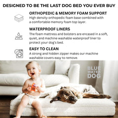 Bluewater Dog waterproof liner protects foam from accidents