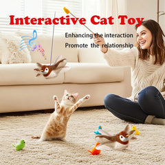 blueypet floating hanging cat toy in air provides exercise opportunities for indoor cats.
