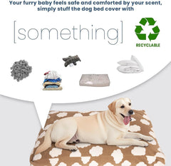 BLVOTKRO faux fur dog bed cover gray removable washable design for easy cleaning
