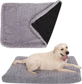 BLVOTKRO faux fur dog bed cover gray rose velvet shows luxurious comfort for pets