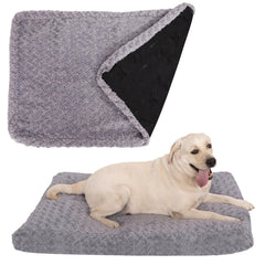 BLVOTKRO faux fur dog bed cover in rose velvet gray delivers ultra-soft comfort for cozy naps