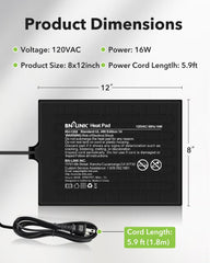 BN-LINK dimensiones 8x12 pulgadas para terrarios pequeños