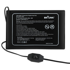 BN-LINK reptile heating pad 8x12 in use provides steady terrarium warmth
