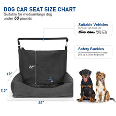 Bnonya dog car seat non-slip base keeps bed in place during turns.