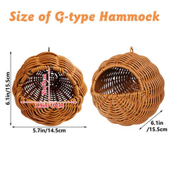 BNOSDM parrot nesting house round weave forms safe resting space for small birds.
