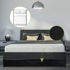 Boao Under Bed Blocker installed under bed protects floors and keeps clutter away