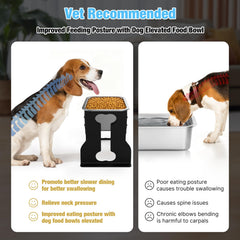Bobbie & Laxi 10-inch raised dog bowl promotes posture-friendly drinking for small and medium breeds