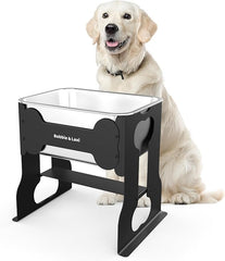 Bobbie & Laxi elevated dog water bowl 14in supports comfortable drinking posture.