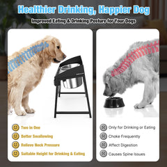 Bobbie & Laxi large dog bowl curved bottom reduces food waste