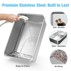 Bobbie & Laxi splash guard requires no assembly for quick setup.