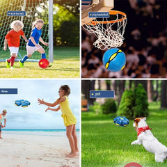 Bobcow UFO Magic Balls dog fetch scene promotes interactive exercise and bonding.