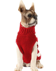 BOBIBI Dog Sweater Christmas back view highlights knit and holiday style.