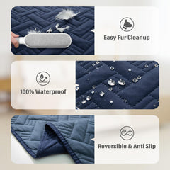 BOCTOPUG dog bed cover waterproof layer close-up highlights spill protection for pets