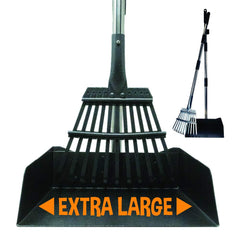 Bodhi Dog large-dog bin-rake setup for efficient yard cleanup.