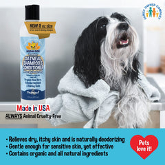 Bodhi Dog Shampoo lather on a pet demonstrates moisturizing action for dry skin.