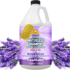 Bodhi Dog Waterless Shampoo lavender bottle demonstrates quick clean for dogs and cats