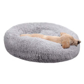 BODISEINT faux fur donut bed outer shows plush, cozy curl-up comfort.