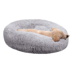 BODISEINT faux fur donut bed outer shows plush, cozy curl-up comfort.