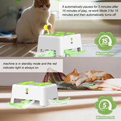 Bolpetizo cat toy with moving feather demonstrates dynamic play.