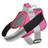 Bolux dog harness in fuchsia front view for comfortable no-pull daily walks.
