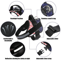 Bolux harness handle design closeup enables easier control during outings