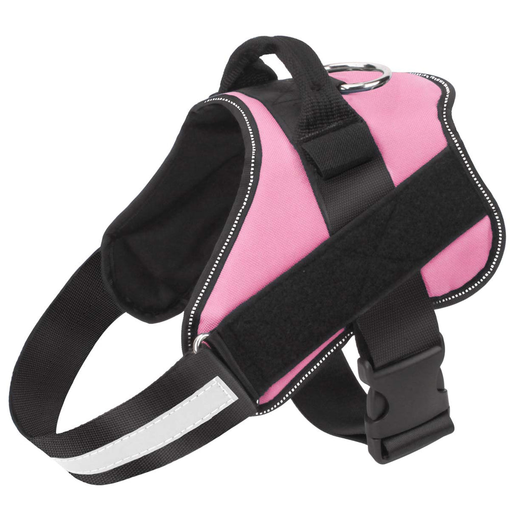 Bolux dog harness no-pull pink XS, snug fit for small dogs, comfortable walking during daily strolls