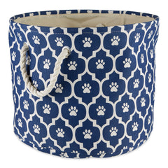Bone Dry 6192 storage-bin organized for toys and leashes in nautical blue