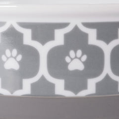 Bone Dry lattice gray side view highlights porcelain design and stability.
