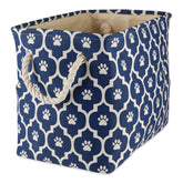 Bone Dry lattice paw-print rectangle bin for organized pet gear
