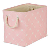Bone Dry Paw and Bone pink small rectangle bin front view for organized pet gear.