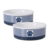 Bone Dry Paw & Patch ceramic pet bowls with non-slip base for mess-free meals.