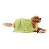 Bone Dry embroidered collection XL towel in lettuce green for post-bath drying.