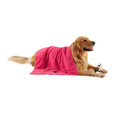 Bone Dry pet towel embroidered x-large Raspberry Sorbet ready for large-dog drying