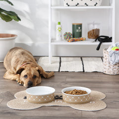 Bone Dry Trellis bowl set shows microwave-safe material for quick warm-ups.
