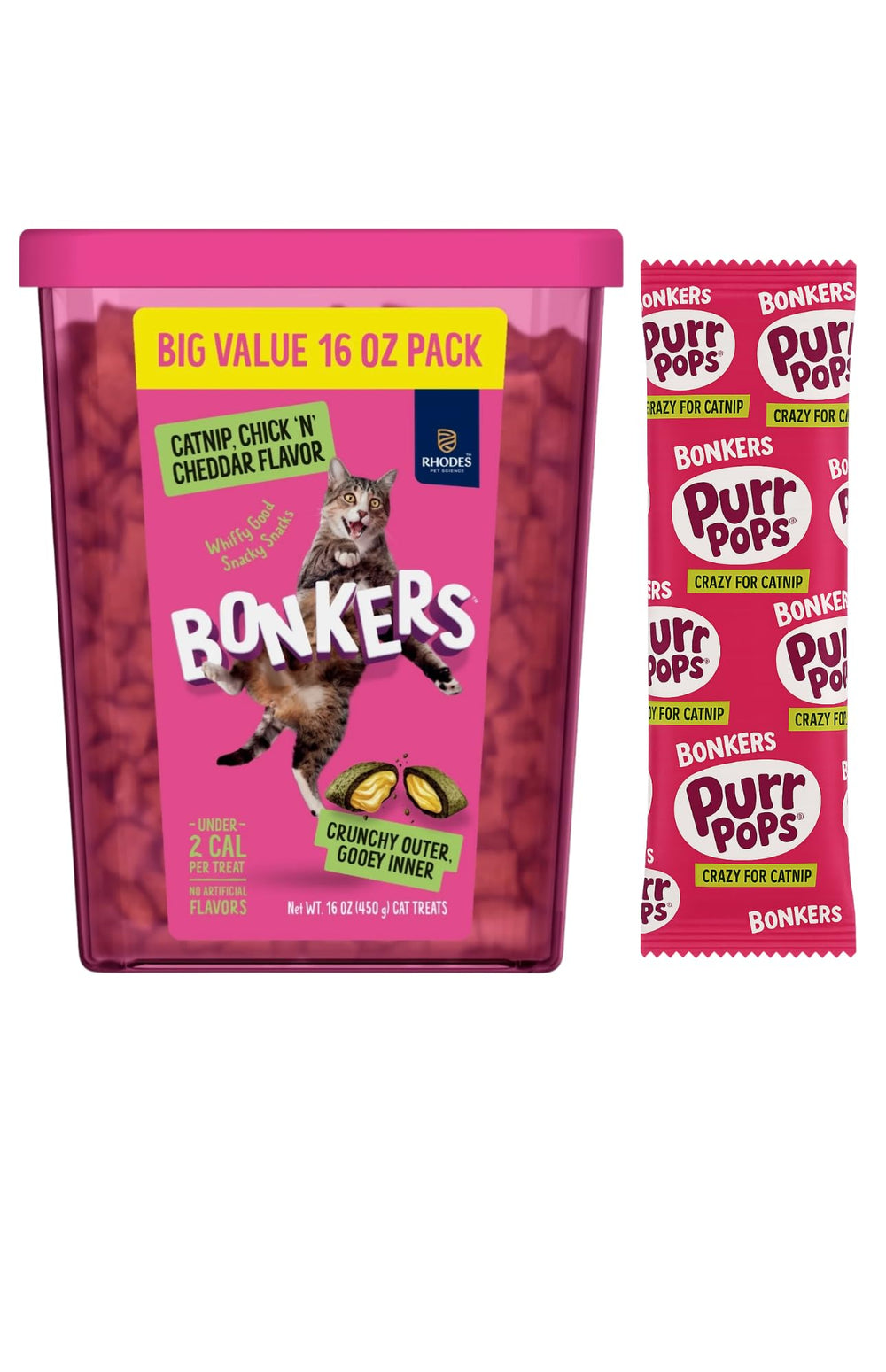 Bonkers cat treats crunchy-shell image highlights texture-rich snack for cats
