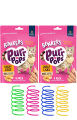 Bonkers Purr Pops Chicky Licks front-pack display for easy gifting and treat-time reward.