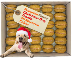 Bonne et Filou Christmas dog treats macarons pack, festive gift-ready snack for dogs.