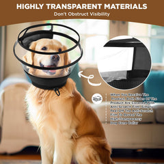 BONTHEE dog cone waterproof surface makes cleanup quick after wear.
