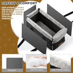 BONTHEE foldable pet bed doubles as a portable car bed and home rest.