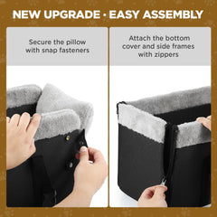 BONTHEE soft-padding pet booster delivers comfy support for small dogs during car rides.